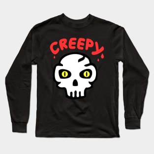 Creepy Skull Long Sleeve T-Shirt